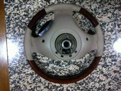 IMG_6299 Rover 75 - Volante Madeira Bege & Cinza