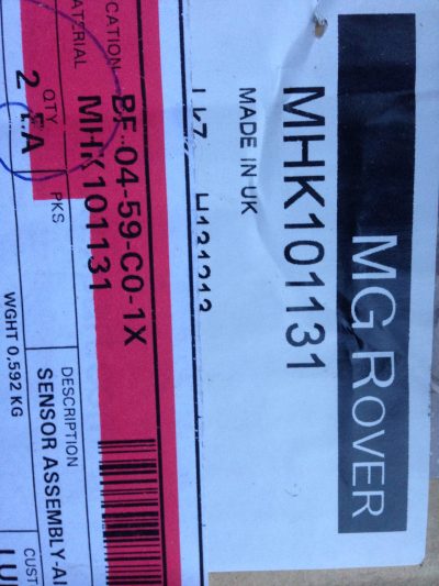 Rover 75/ MG ZT - Medidor Massa Ar