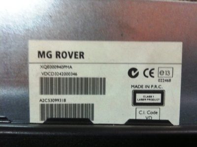 Rover 75/MG ZT - Auto-Rádio MG-Rover Original