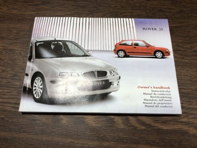 IMG_0991 Rover 25 - Livro Manual Instruções