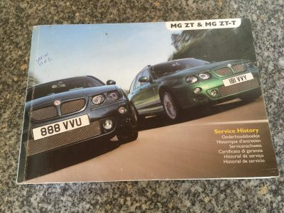 MG ZT - Livro Manual Instruções