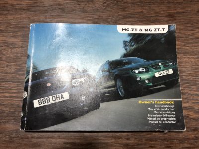 MG ZT - Livro Manual Instruções